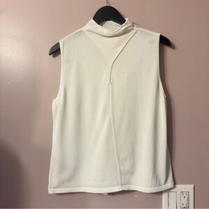 Melanie Lyne Knit Sleeveless Top Cream Women Size L